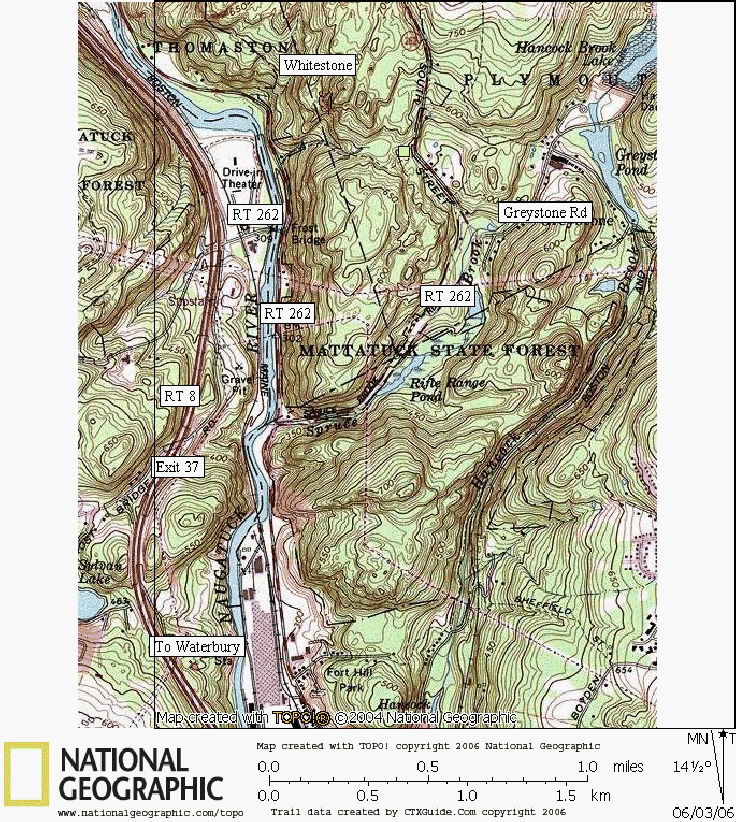 Connecticut, Rock Climbing, Bouldering, Map, Whitestone