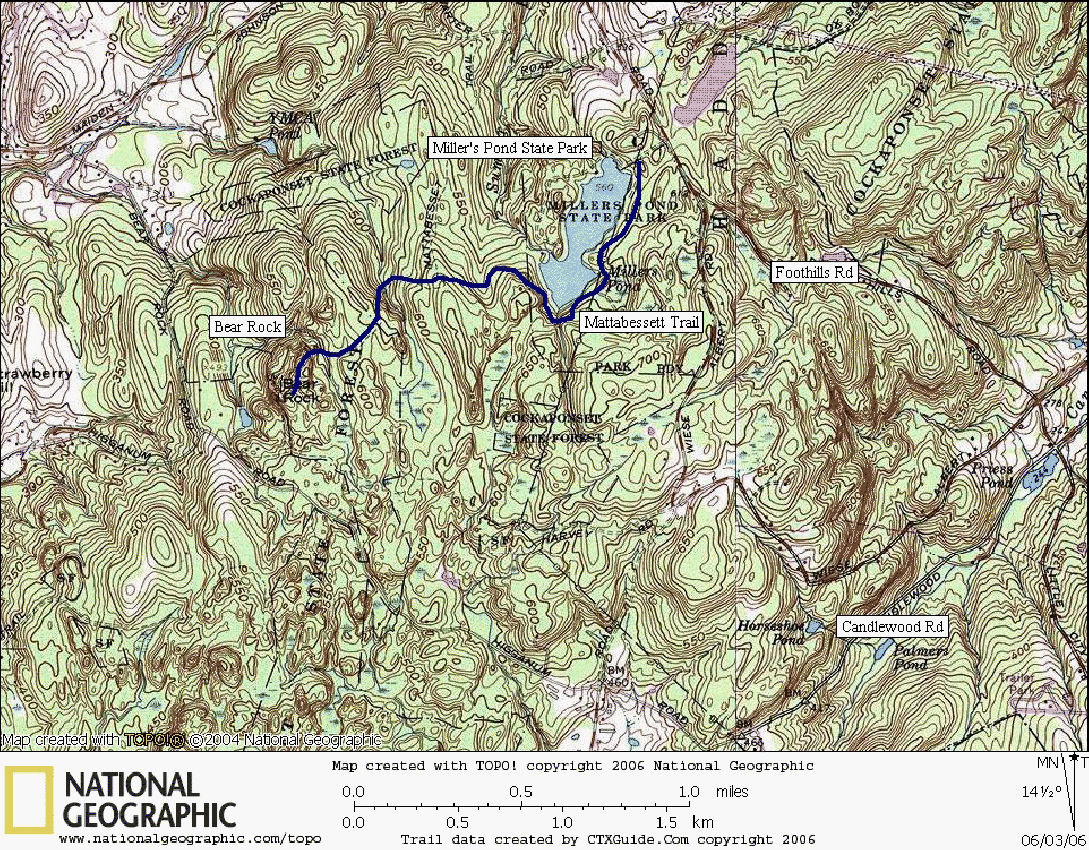 Connecticut, Rock Climbing, Bouldering, Map, Bear Rock