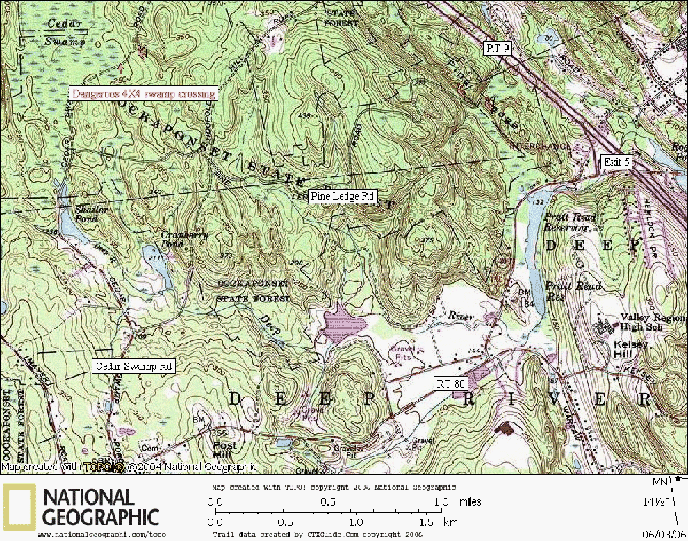 Connecticut, Rock Climbing, Bouldering, Map, Pine Ledge