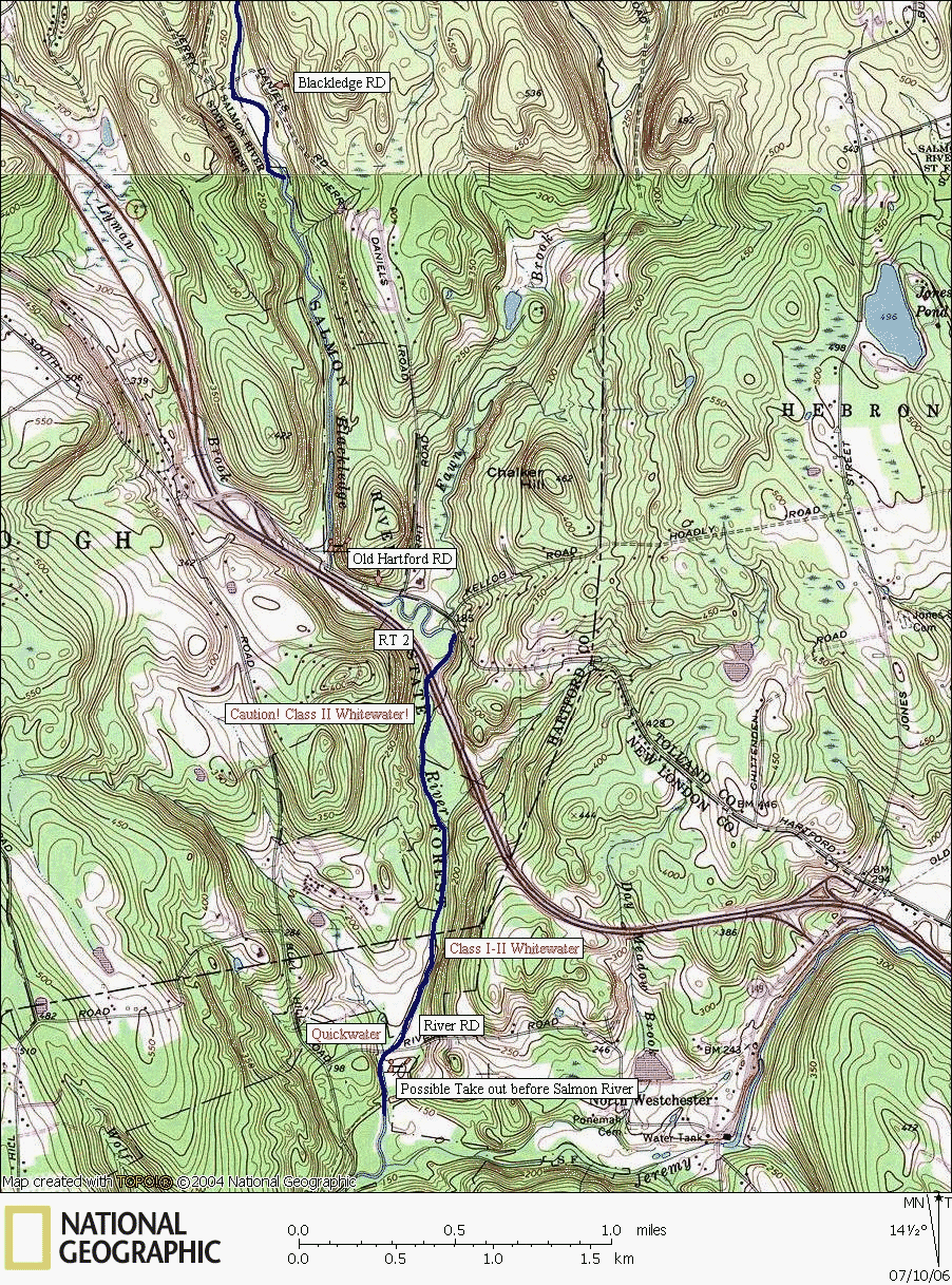 Connecticut, river, kayaking, canoeing, Map, Blackledge