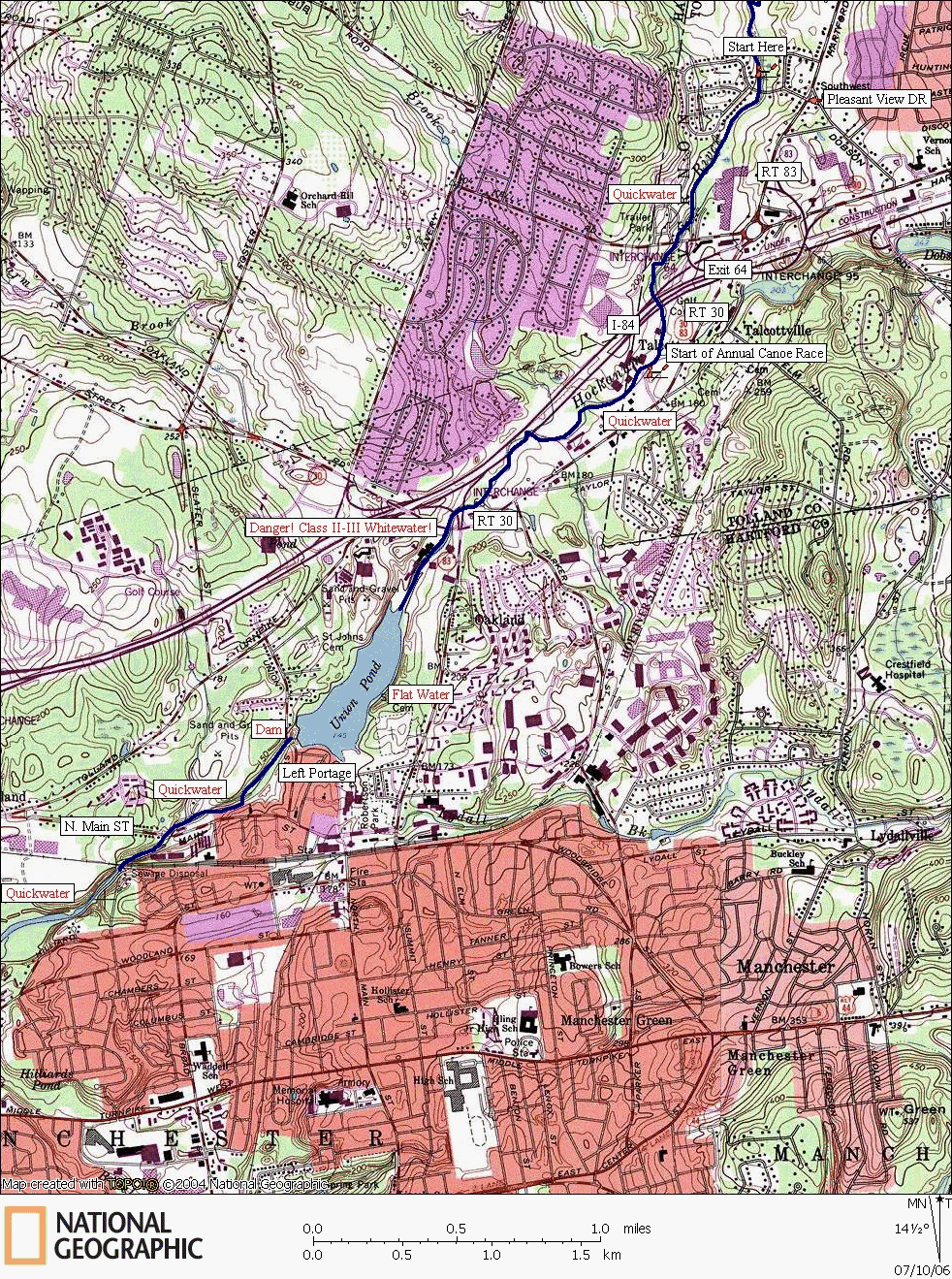 Connecticut, river, kayaking, canoeing, Map, Hockanum