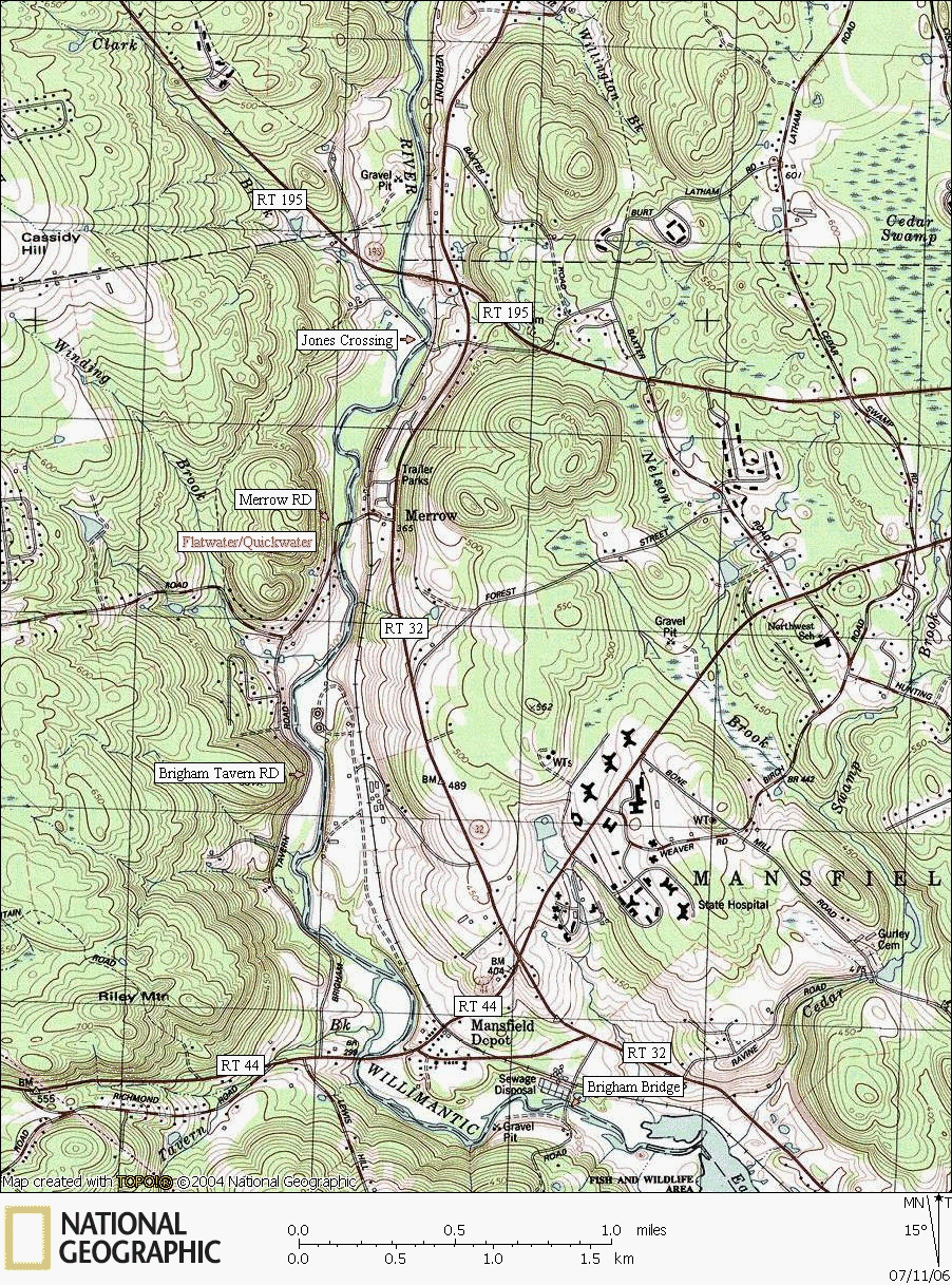 Connecticut, river, kayaking, canoeing, Map, Willimantic, Merrow