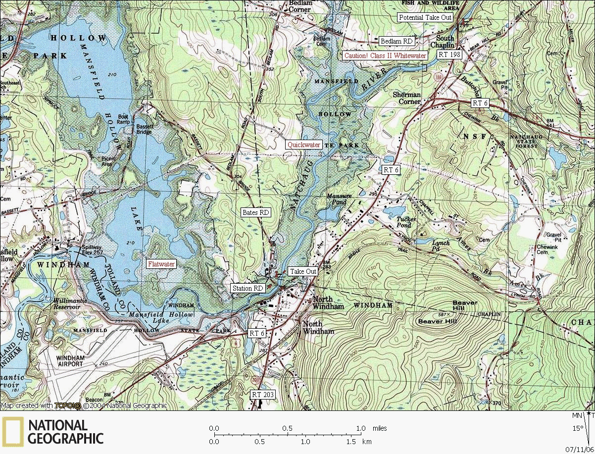 Connecticut, river, kayaking, canoeing, Map, Natchaug