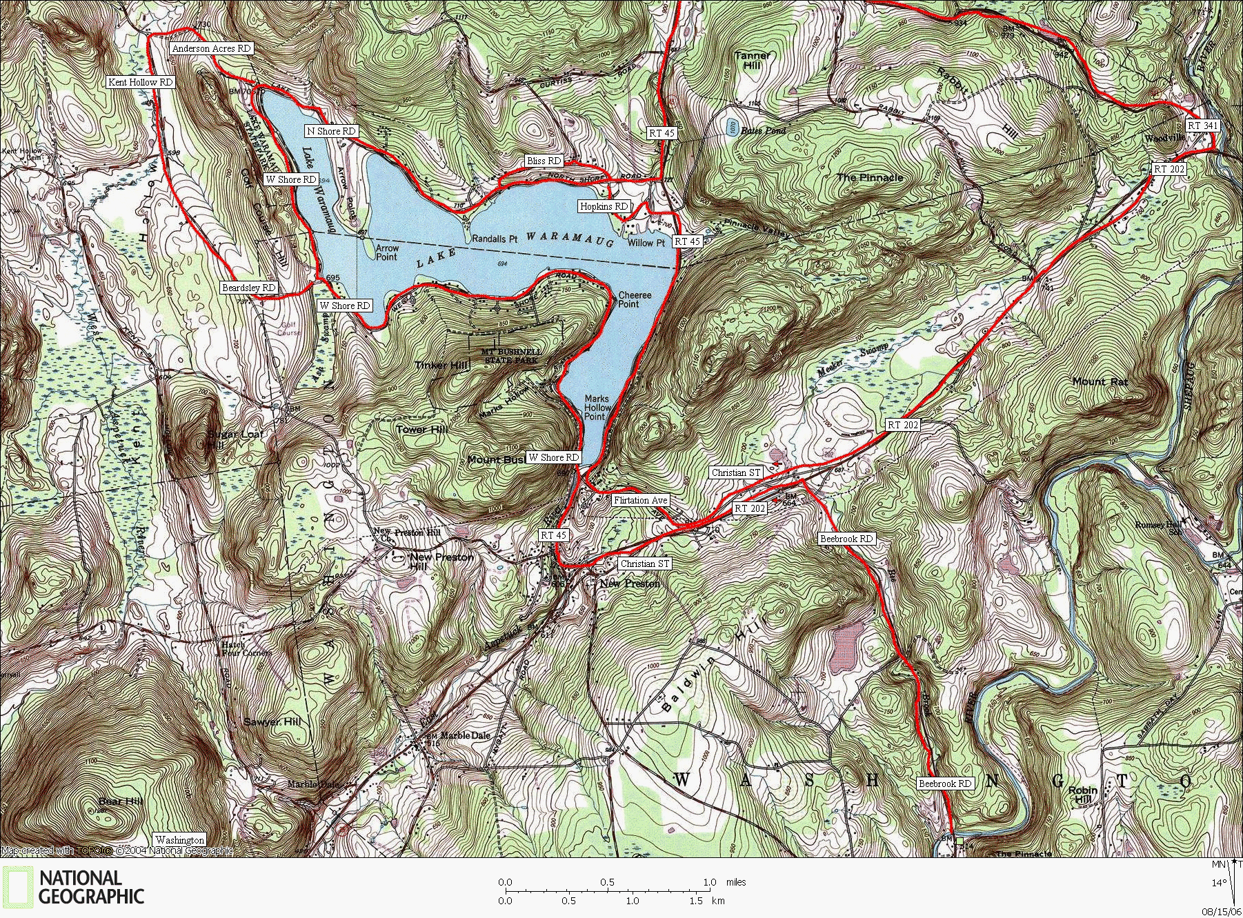 Connecticut, Road, Cycling, Bicycling, Bike, Ride, Routes, Map, Washington