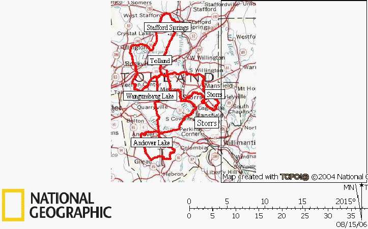 Connecticut, Road, Cycling, Bicycling, Bike, Ride, Routes, Map, Storrs