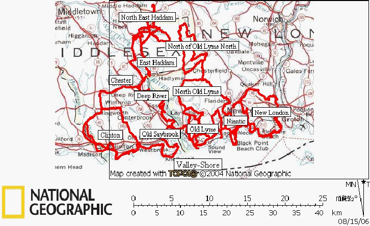 Connecticut, Road, Cycling, Bicycling, Bike, Ride, Routes, Map, Valley-Shore