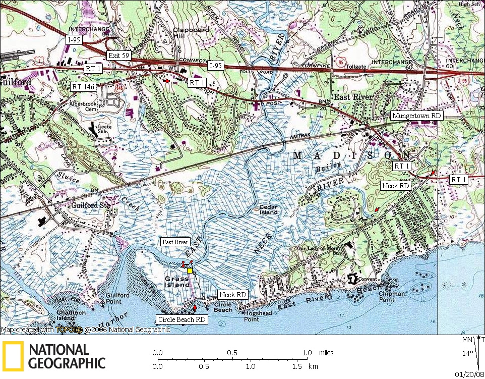 Connecticut, river, kayaking, canoeing, Map, East River