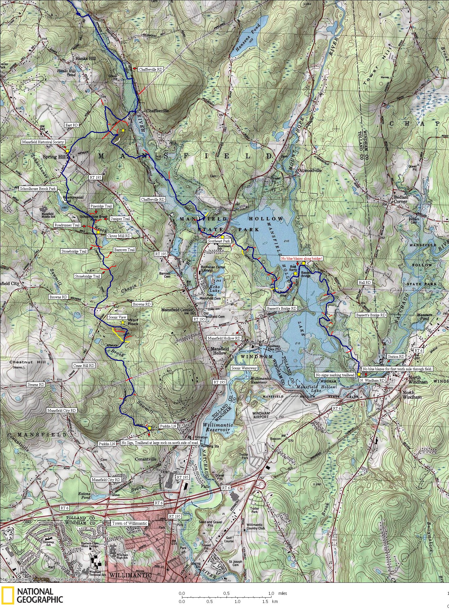 Nipmuck, trail, trails, hike, hiking, map, backpacking, camping, outdoors, blue, blazed